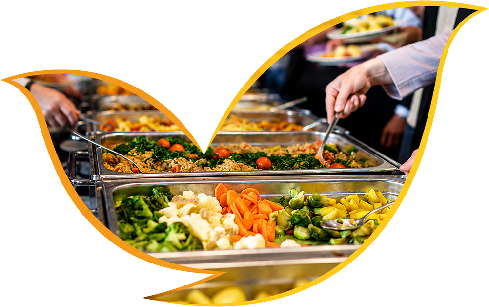 Refeições servidas em buffet Sempre Nutri